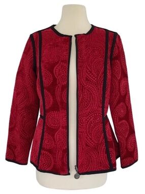 Trimdin Reversible Firenze Collection Scarlet Jacket Small